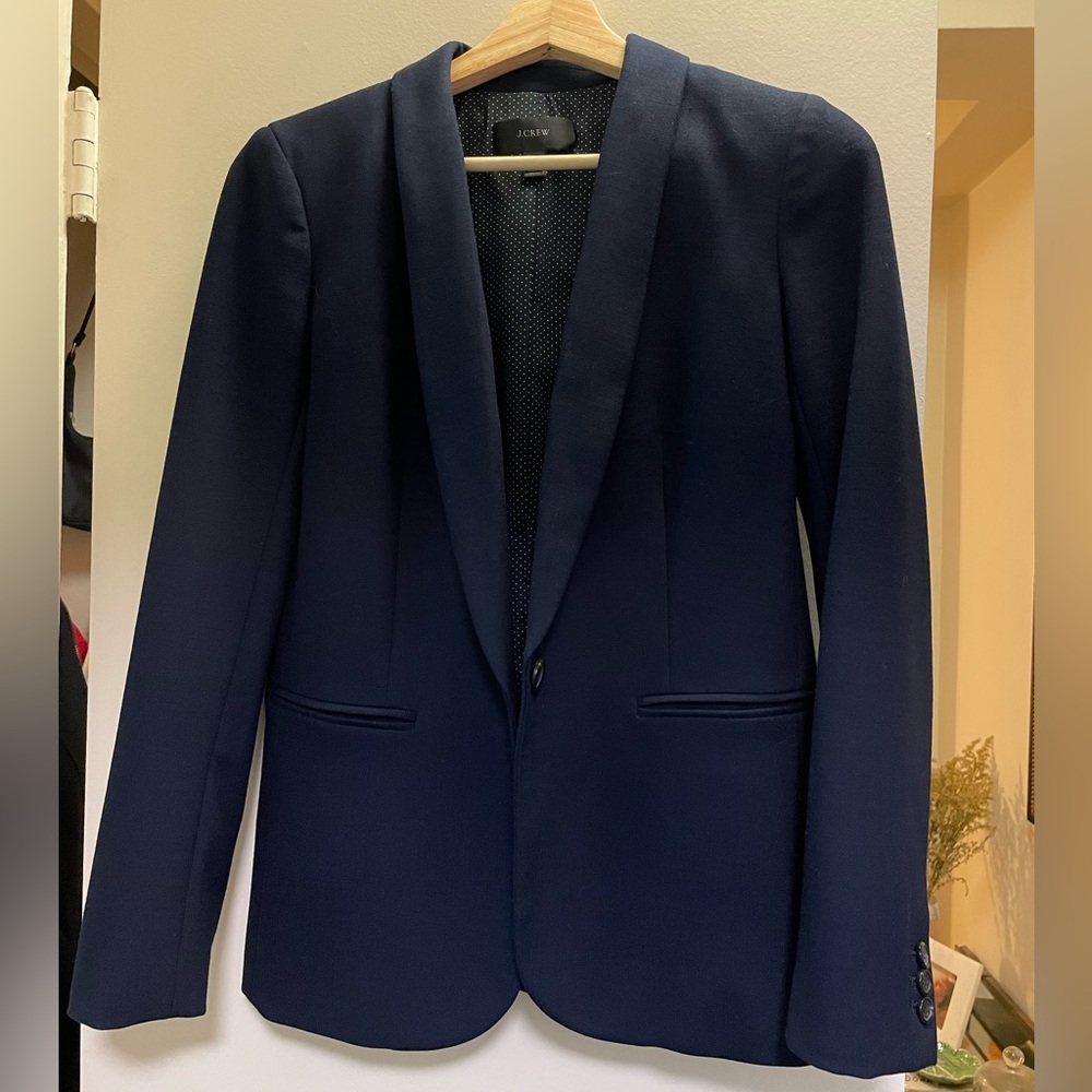 Navy J. Crew blazer, size 2